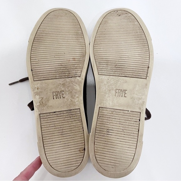 Frye Ivy Low Lace Sneakers Leather Suede Size 8.5 - Picture 8 of 13